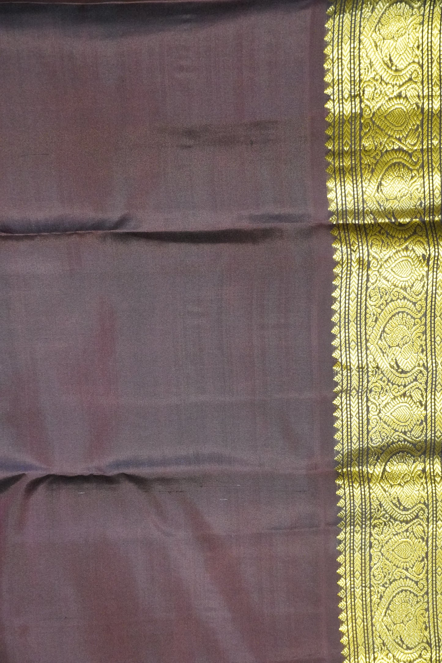 Pure Kanjivaram Silk Saree - Baby Pink- Brown