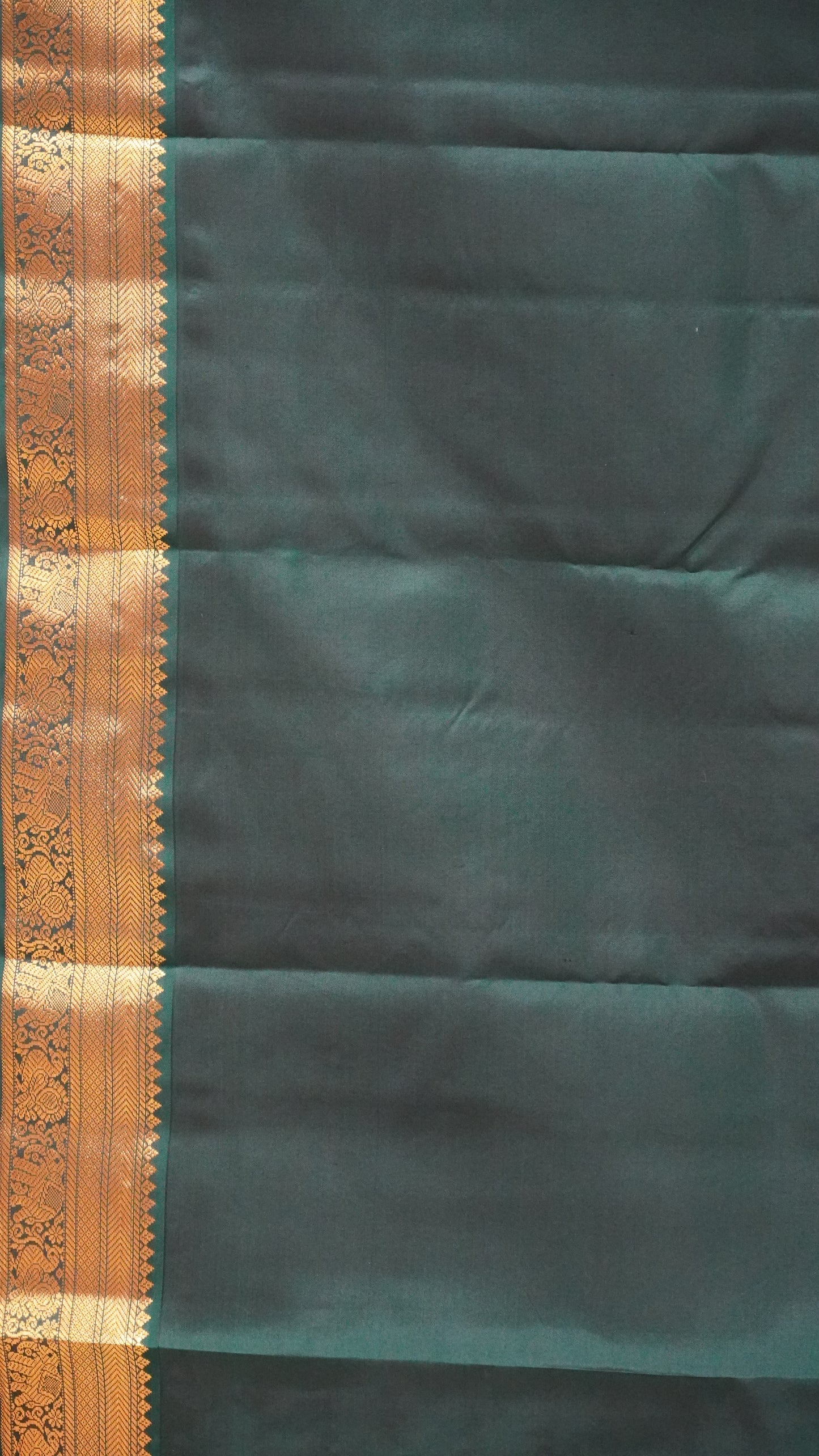 Pure Kanjivaram Saree Korvai Border - Pista Green