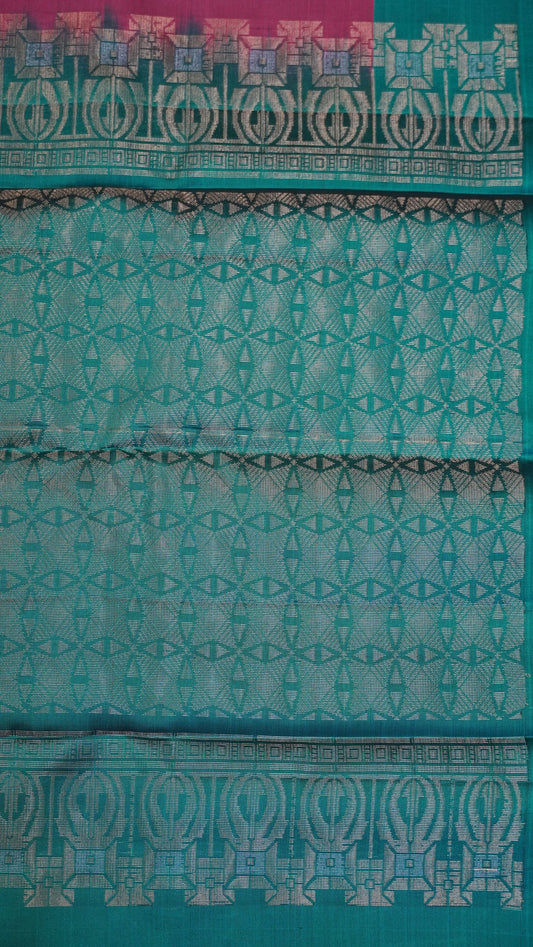 Pure Soft Silk Saree Double Warp - Dusky Rose