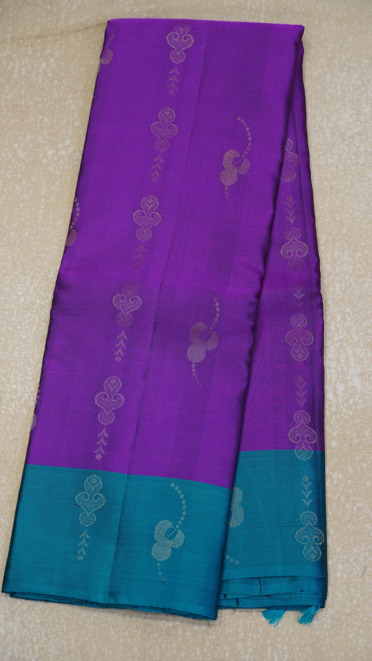 Pure Double Wrap Soft Silk Saree-Purple