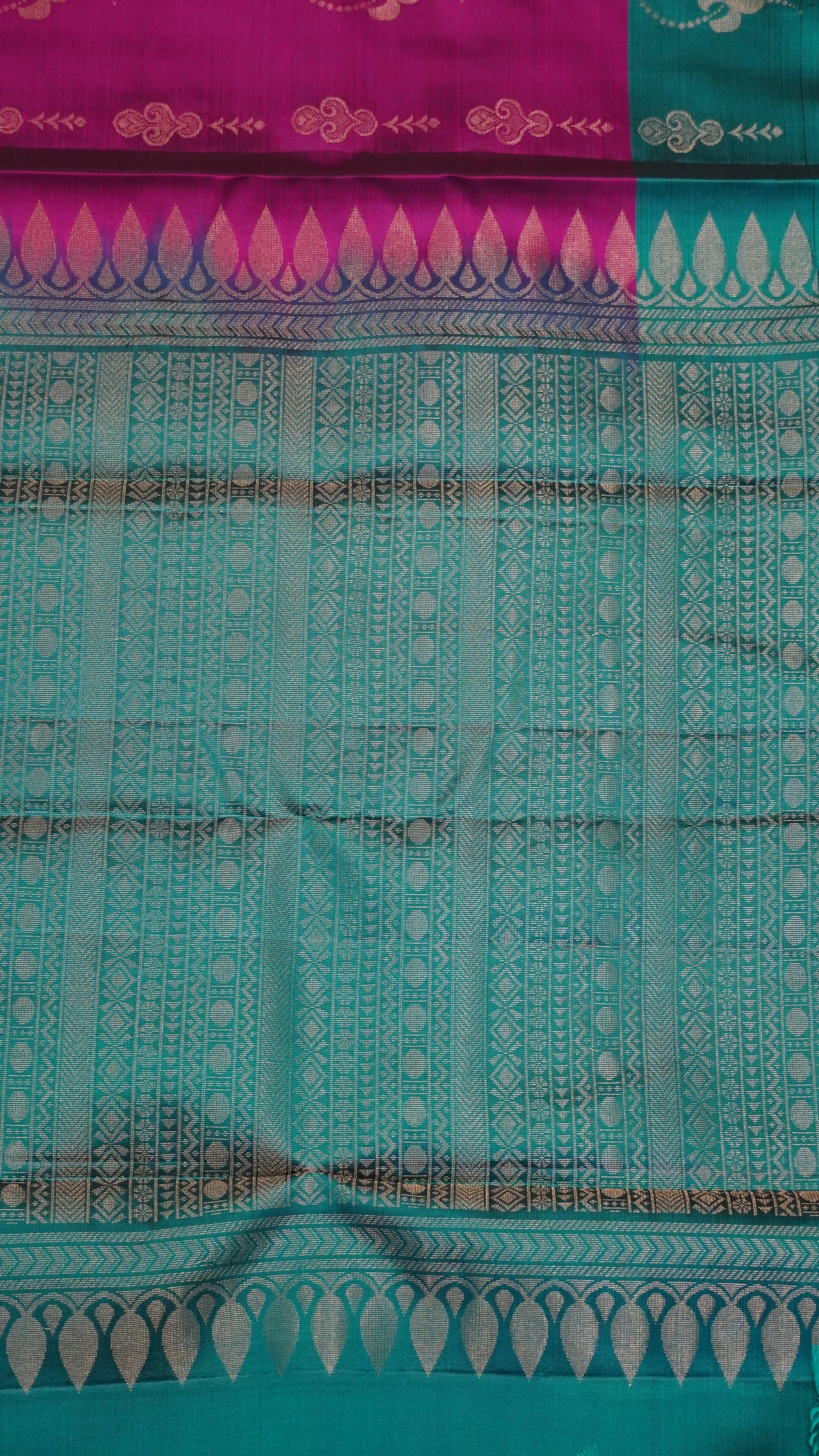 Pure Double Wrap Soft Silk Saree-Purple
