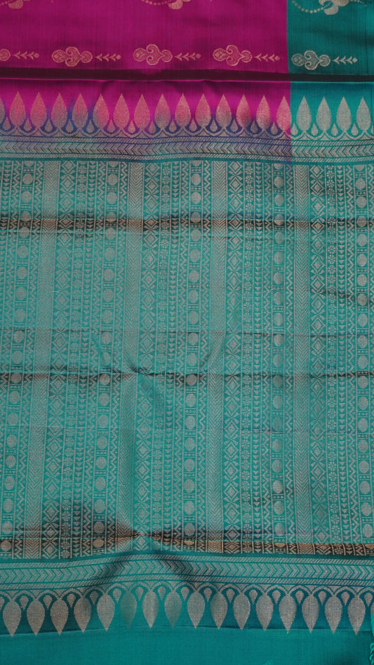 Pure Soft Silk Saree Double Warp -Purple
