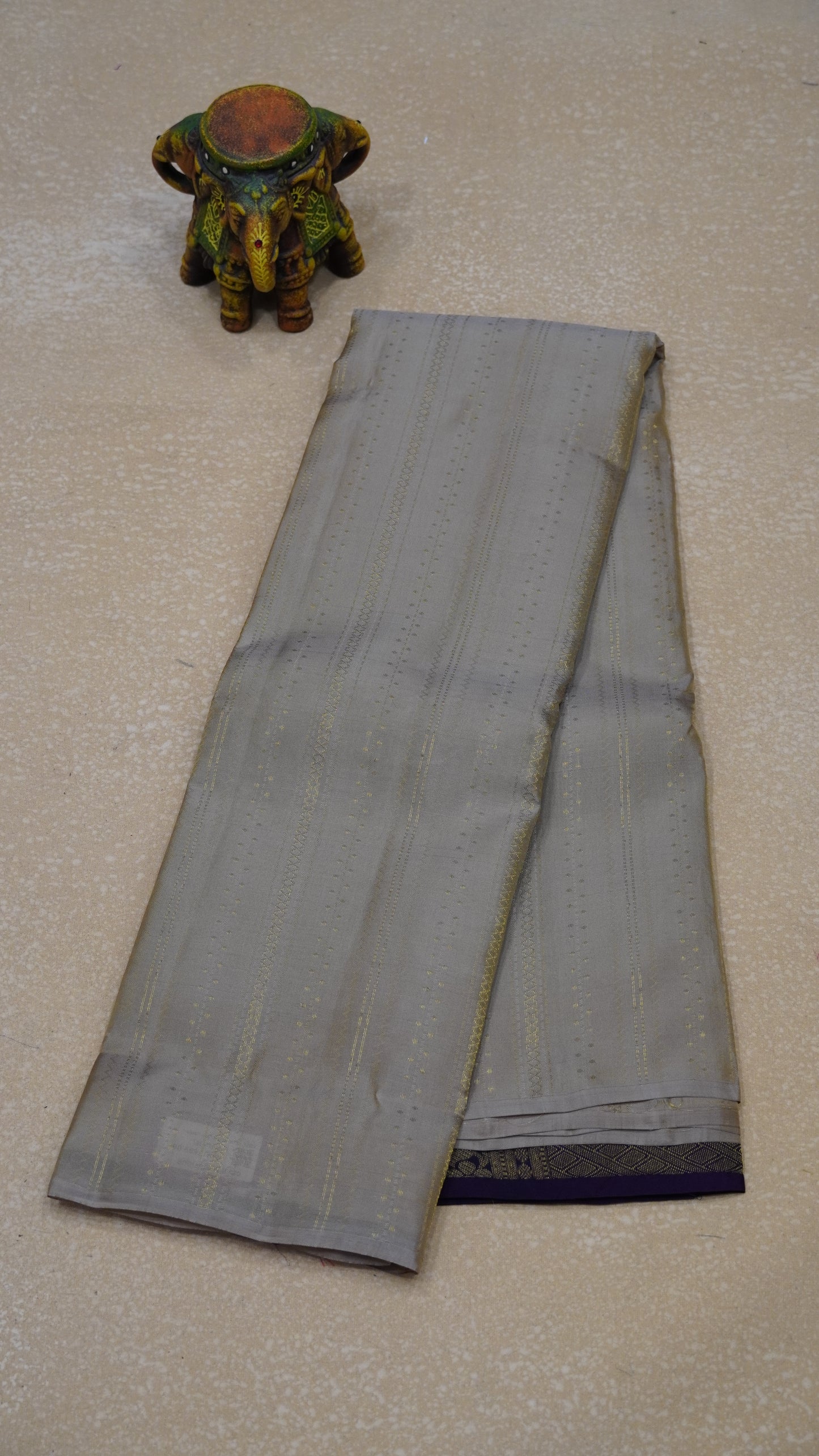Soft Silk Saree 1 1/2 Warp - Beige