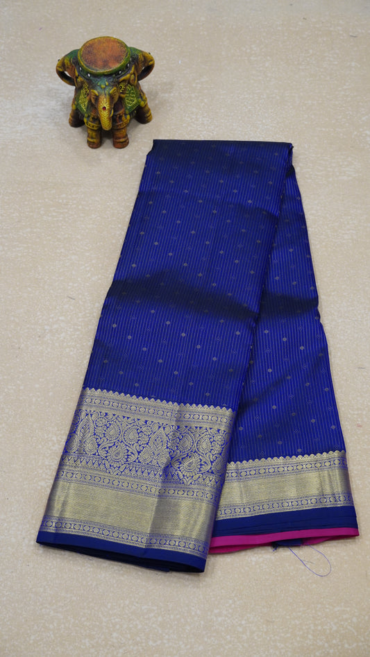 Pure Kanjivaram Silk Saree - Blue
