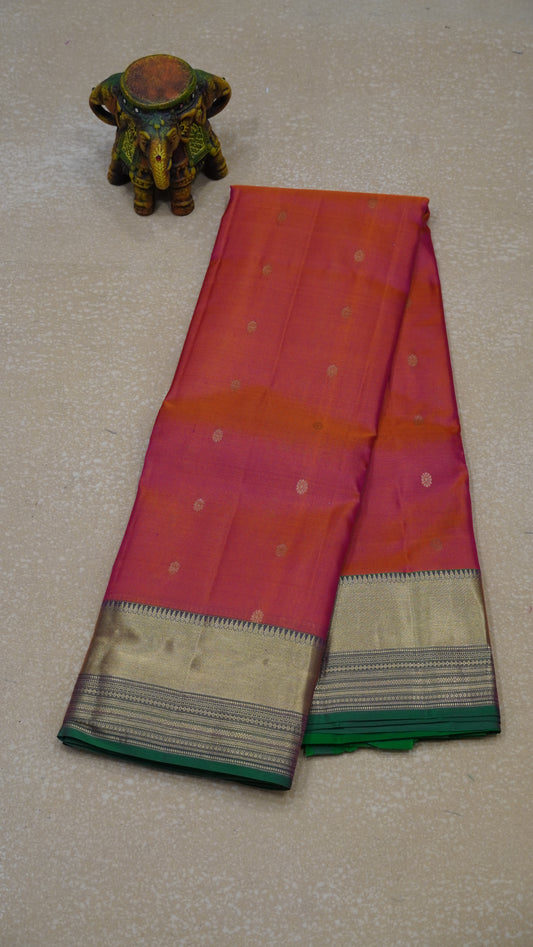 Pure Kanjivaram Silk Saree - Peachish Pink