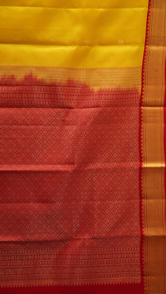 Pure Kanjivaram Silk Saree - Mustard