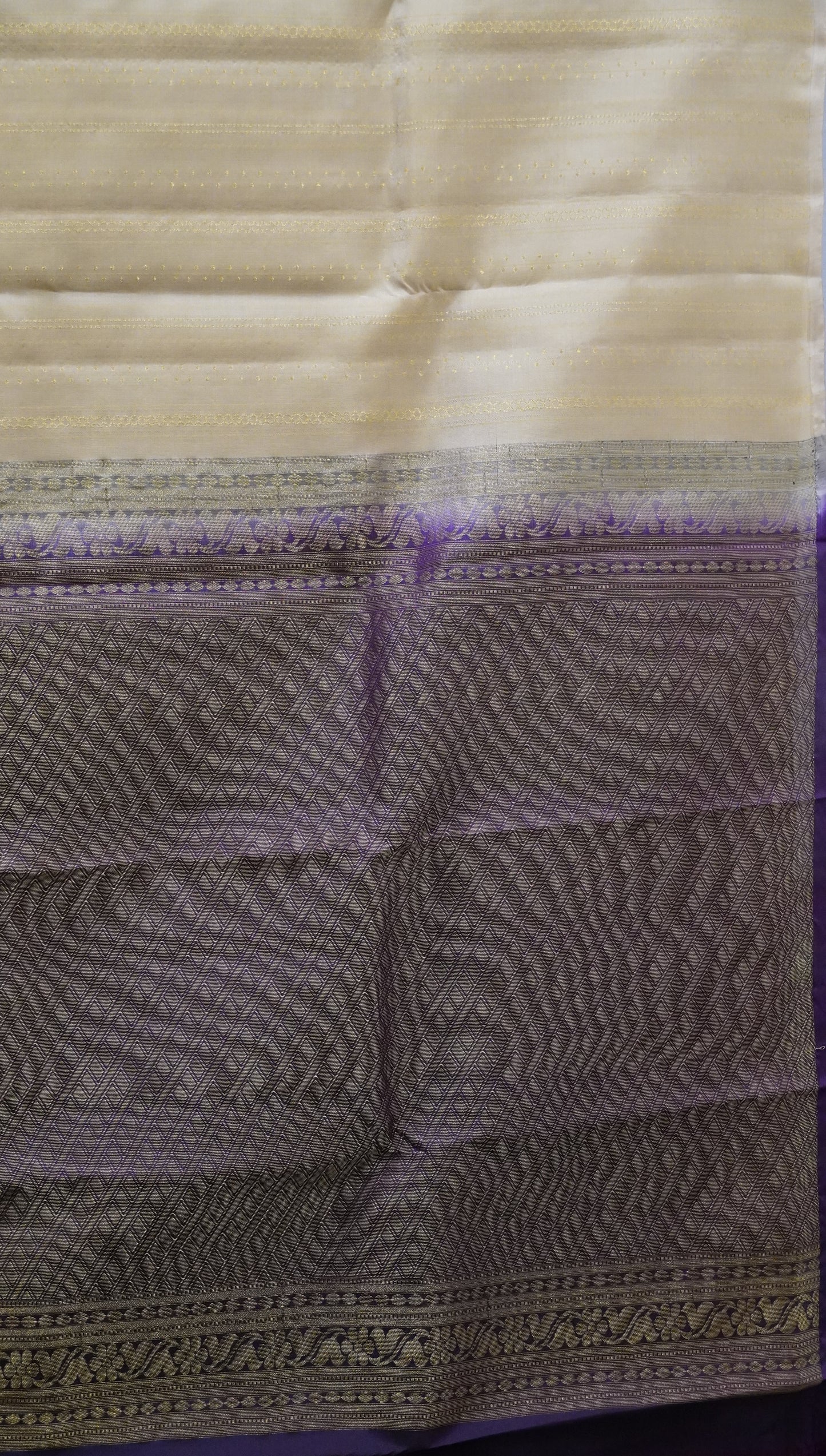 Soft Silk Saree 1 1/2 Warp - Beige