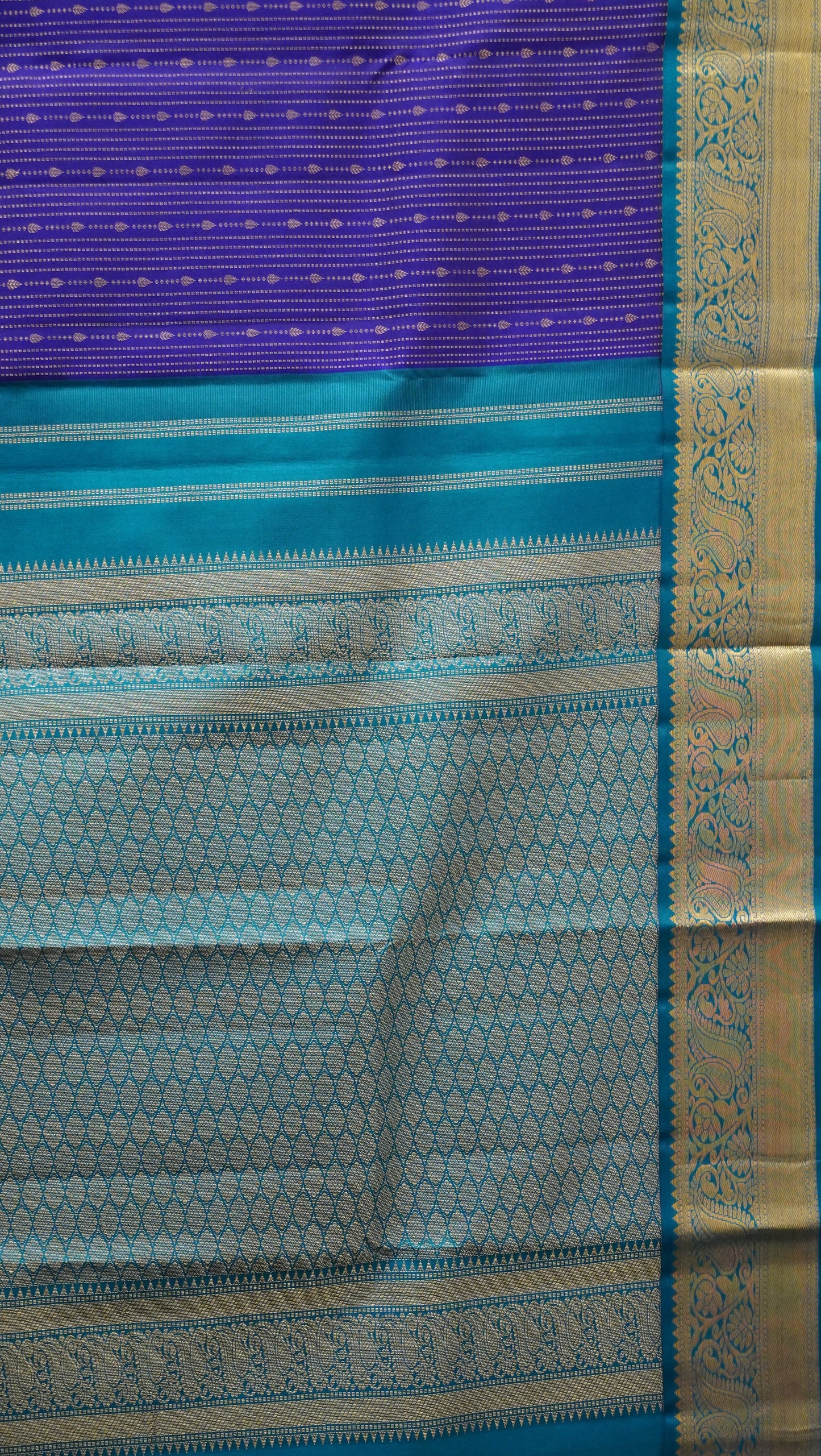 Pure Kanjivaram Silk Saree - Violet