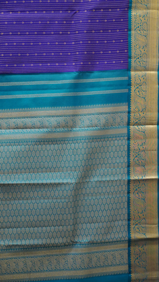 Pure Kanjivaram Silk Saree - Violet