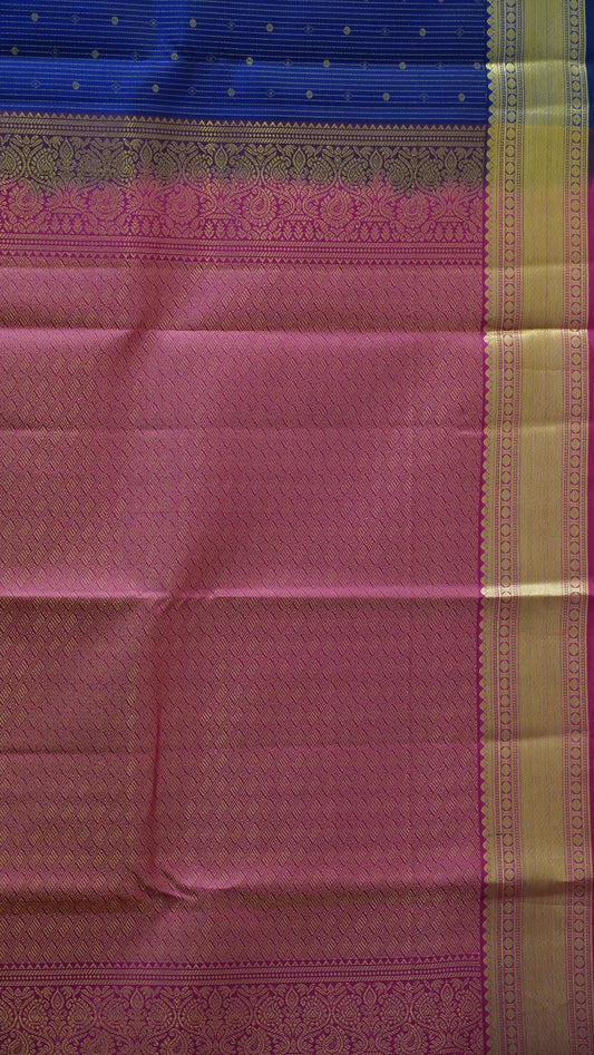 Pure Kanjivaram Silk Saree - Blue
