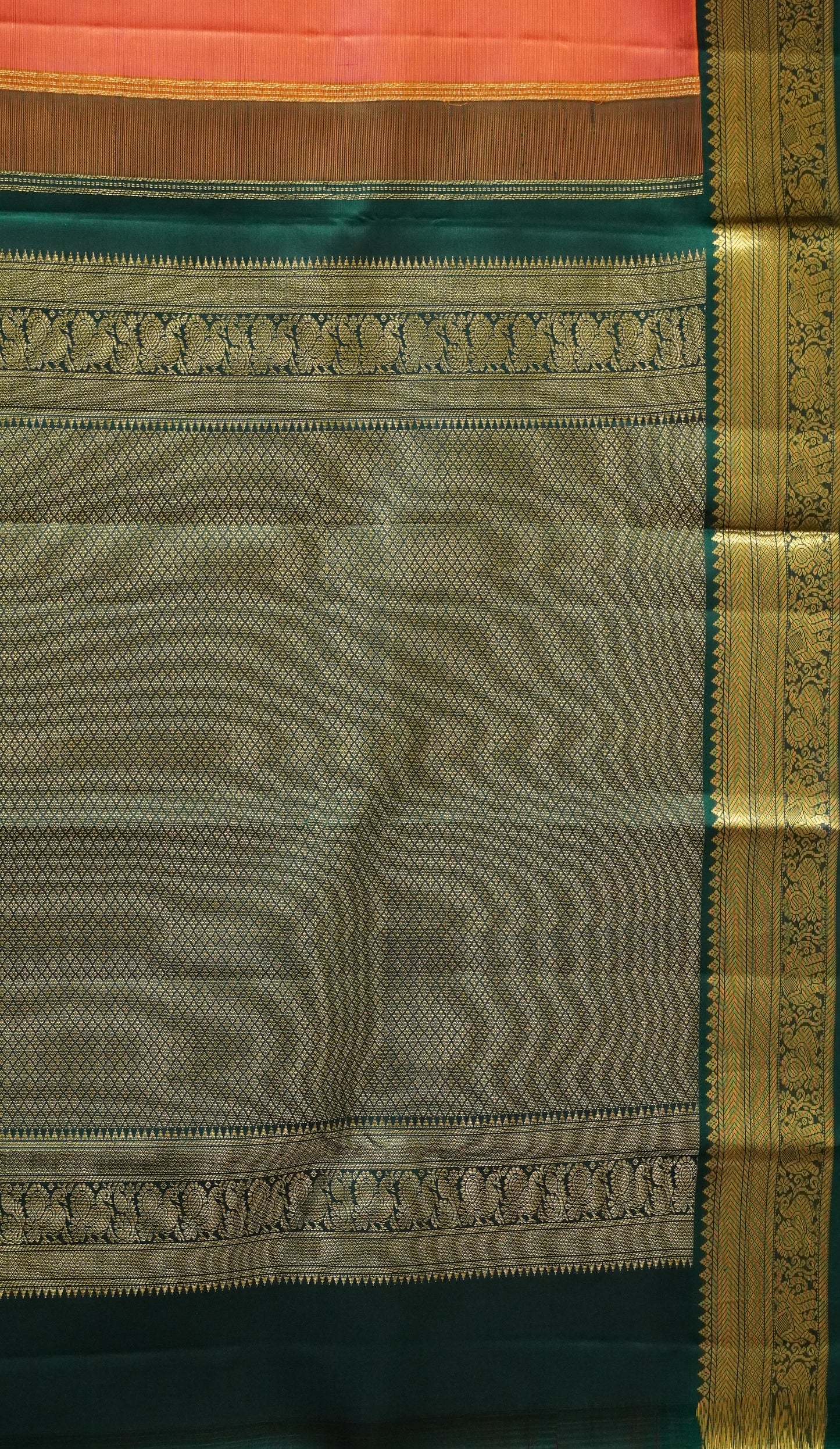 Pure Kanjivaram Silk Saree - Peachish Pink