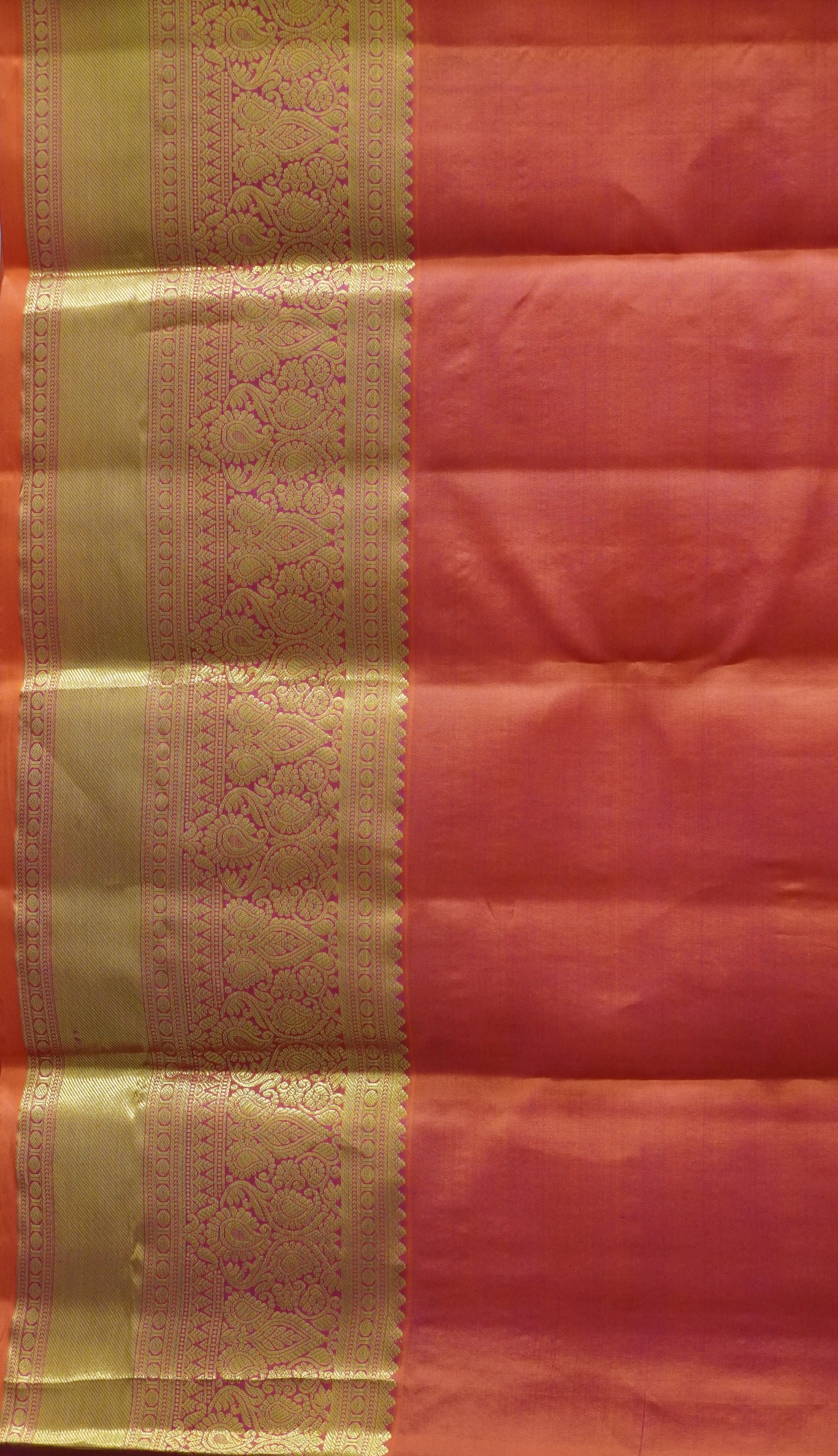 Pure Kanjivaram Silk Saree - Orange
