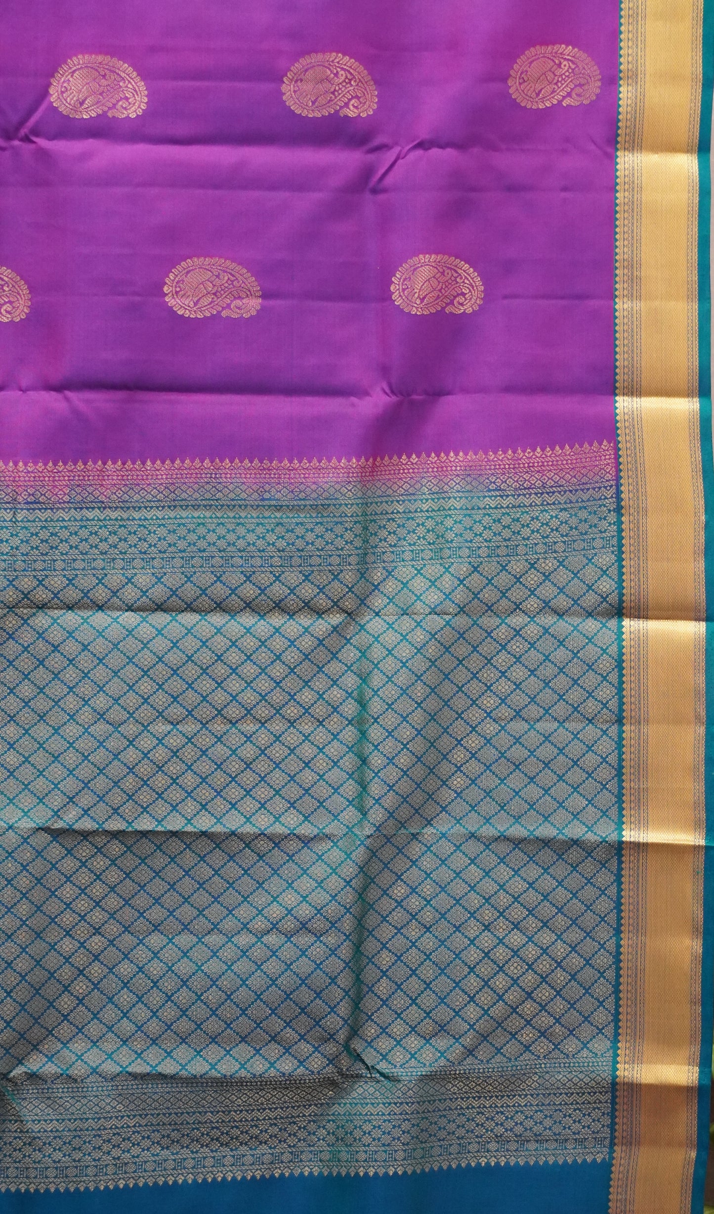 Pure Kanjivaram Silk Saree - Violet