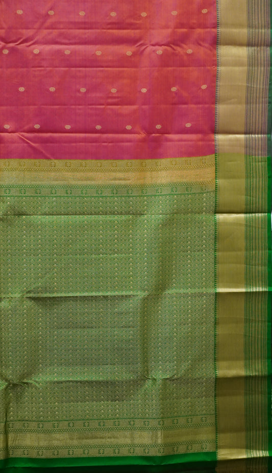 Pure Kanjivaram Silk Saree - Peachish Pink