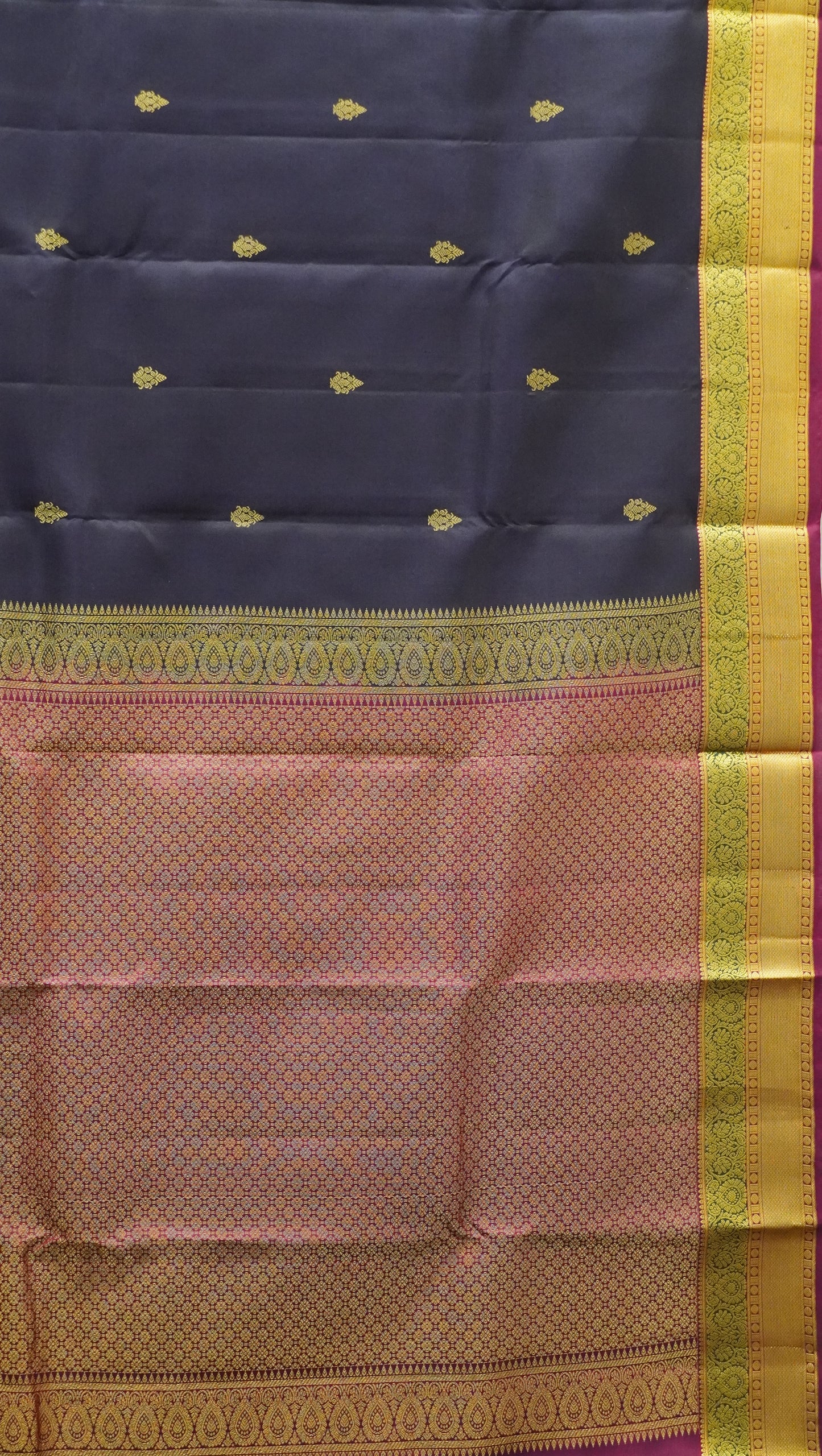 Pure Kanjivaram Silk Saree - Purple