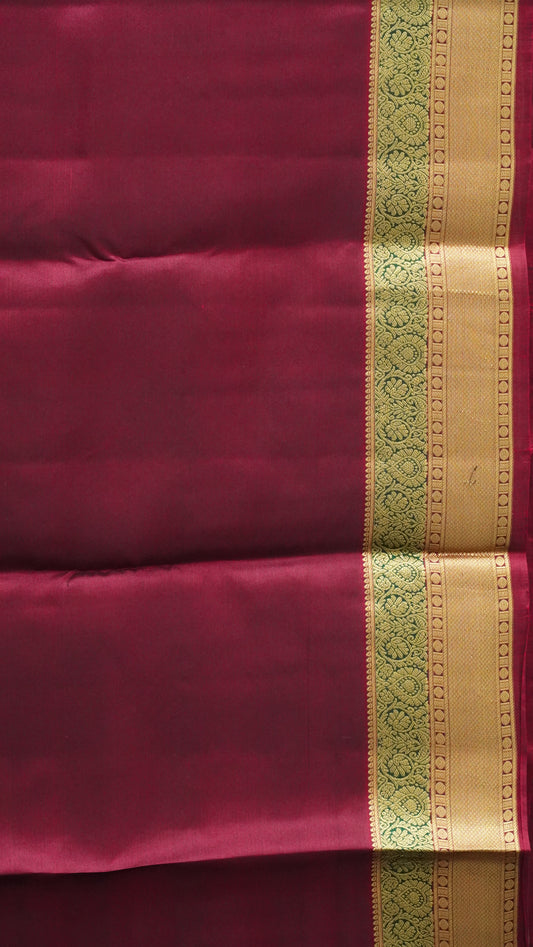 Pure Kanjivaram Silk Saree - Olive Green