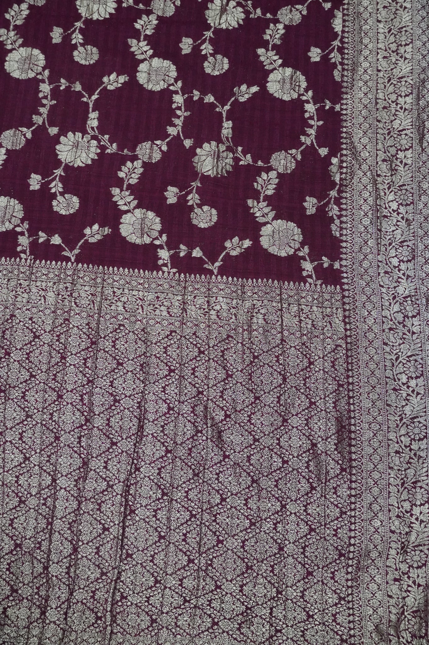 Banarasi Georgette Saree - Wine