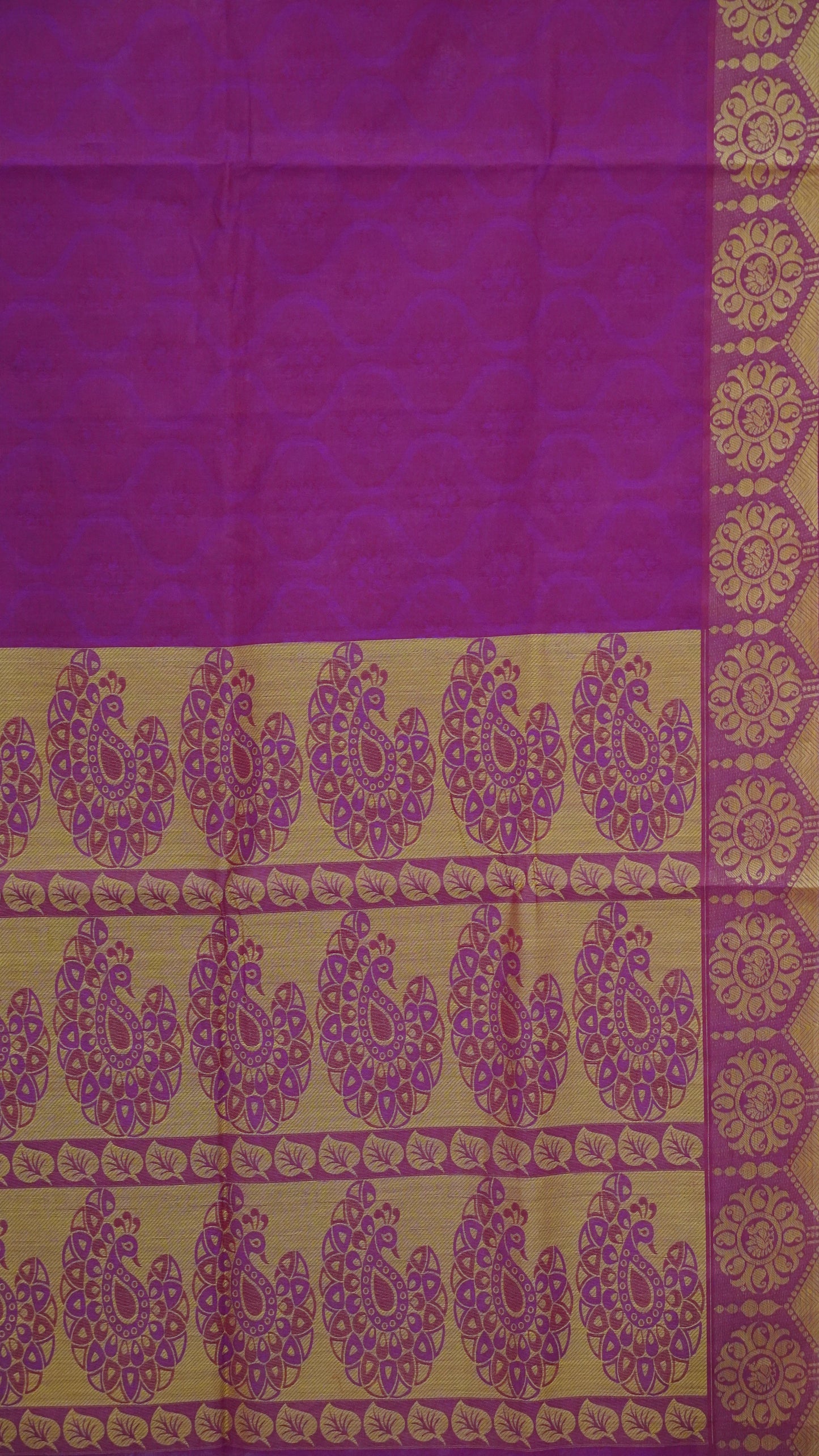 Kota Cotton Saree - Magenta