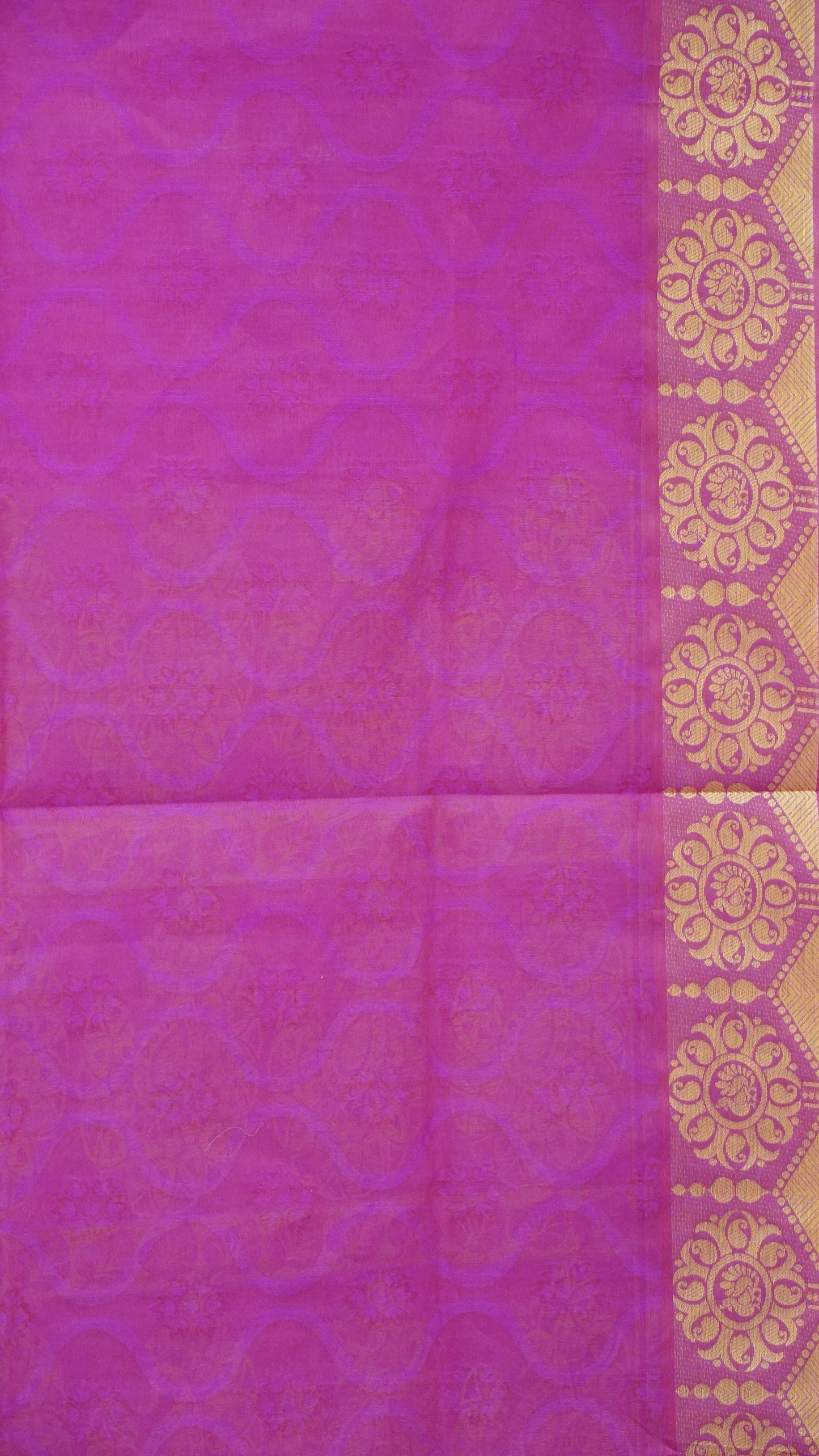 Kota Cotton Saree - Magenta