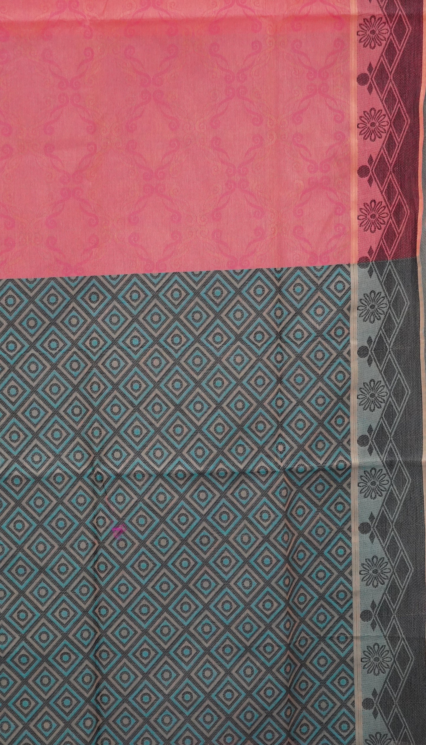 Kota Cotton Saree - Pink