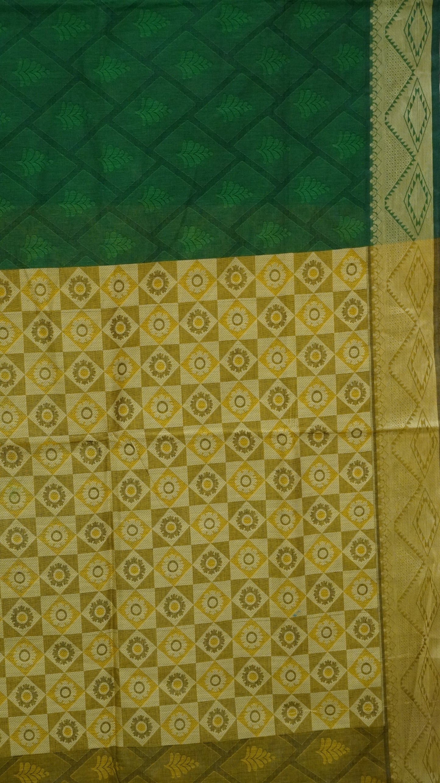 Kota Cotton Saree - Green