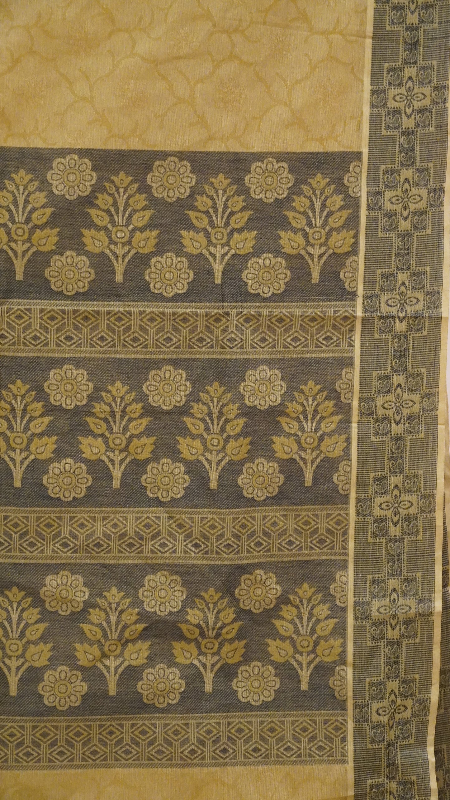 Kota Cotton Saree - Khaki