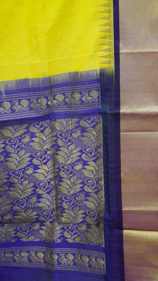 Pure Silk Cotton Saree-Mehandi Green