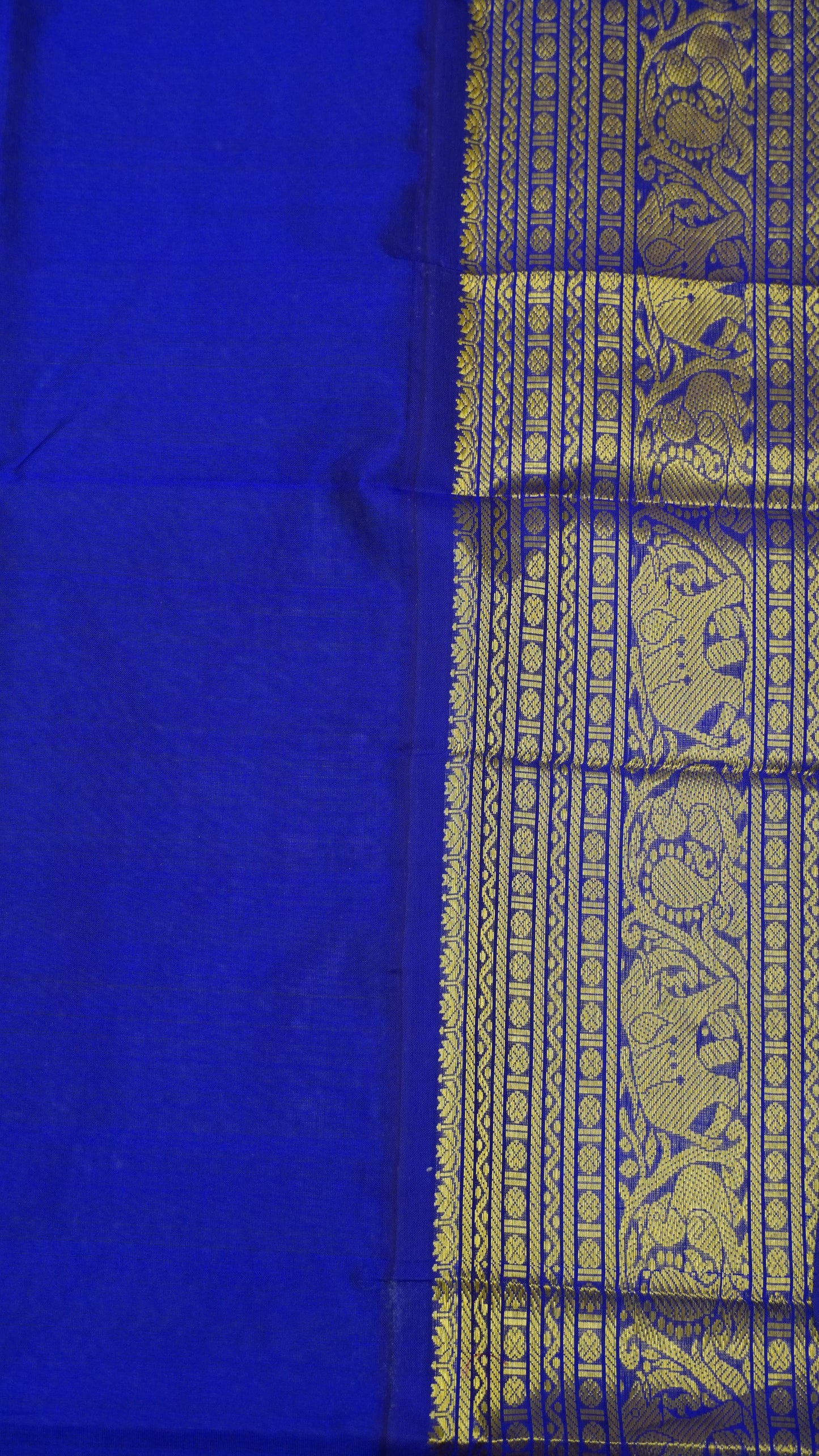 Pure Silk Cotton Saree-Off White Voilet