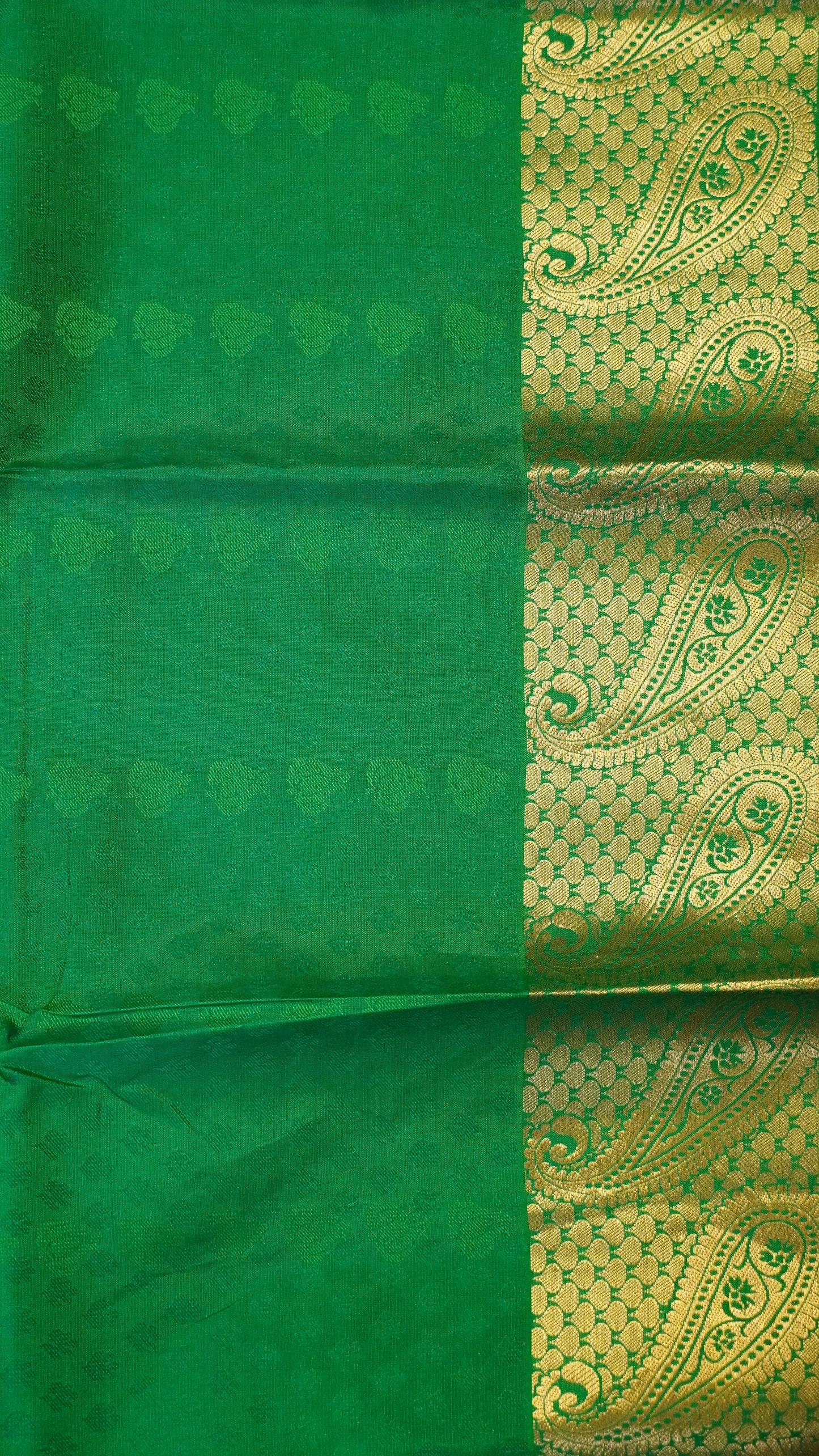Pure Kanjivaram Silk Saree -Beige-Green