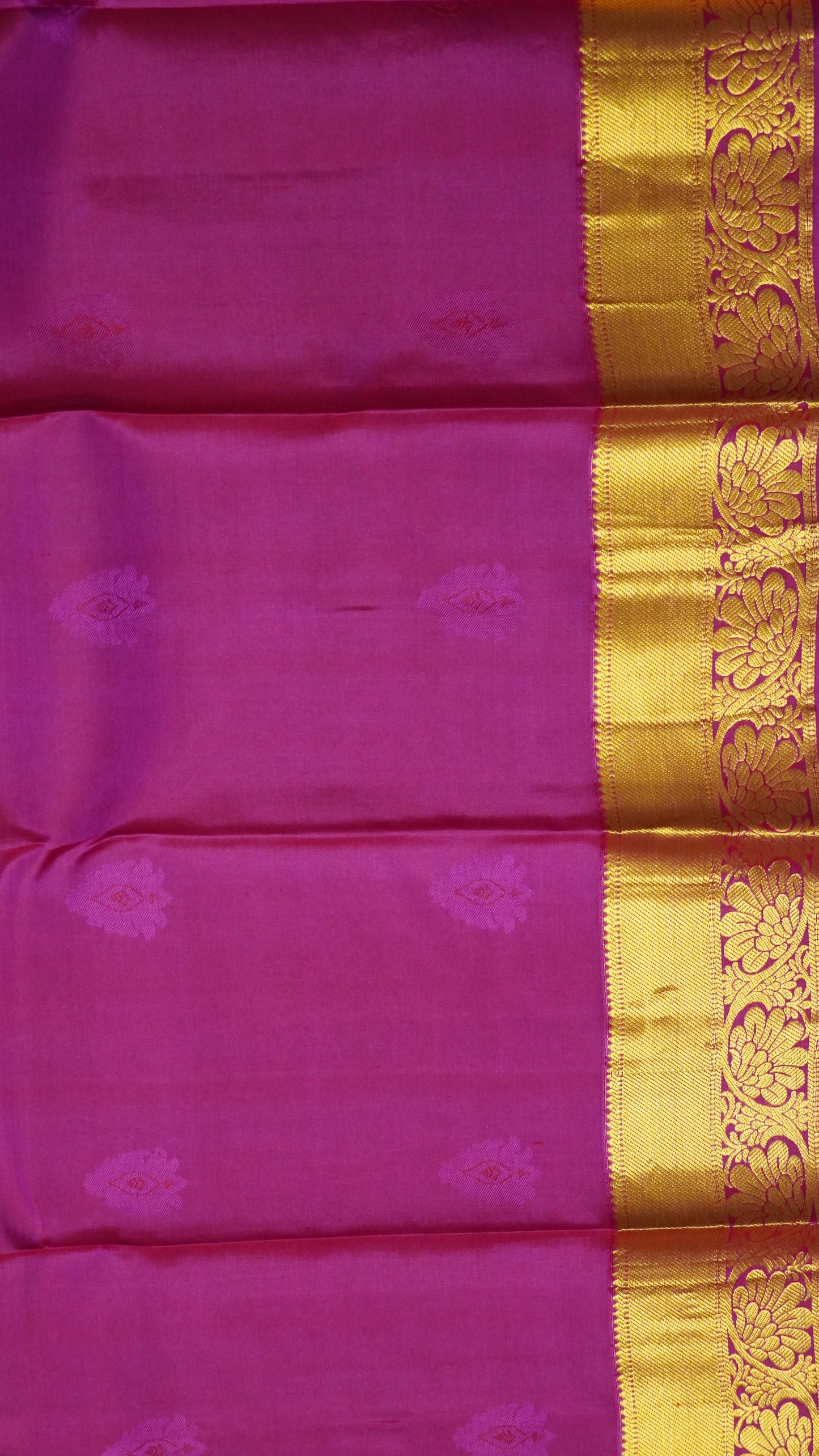Pure Kanjivaram Silk Saree - Mango yellow-Pink