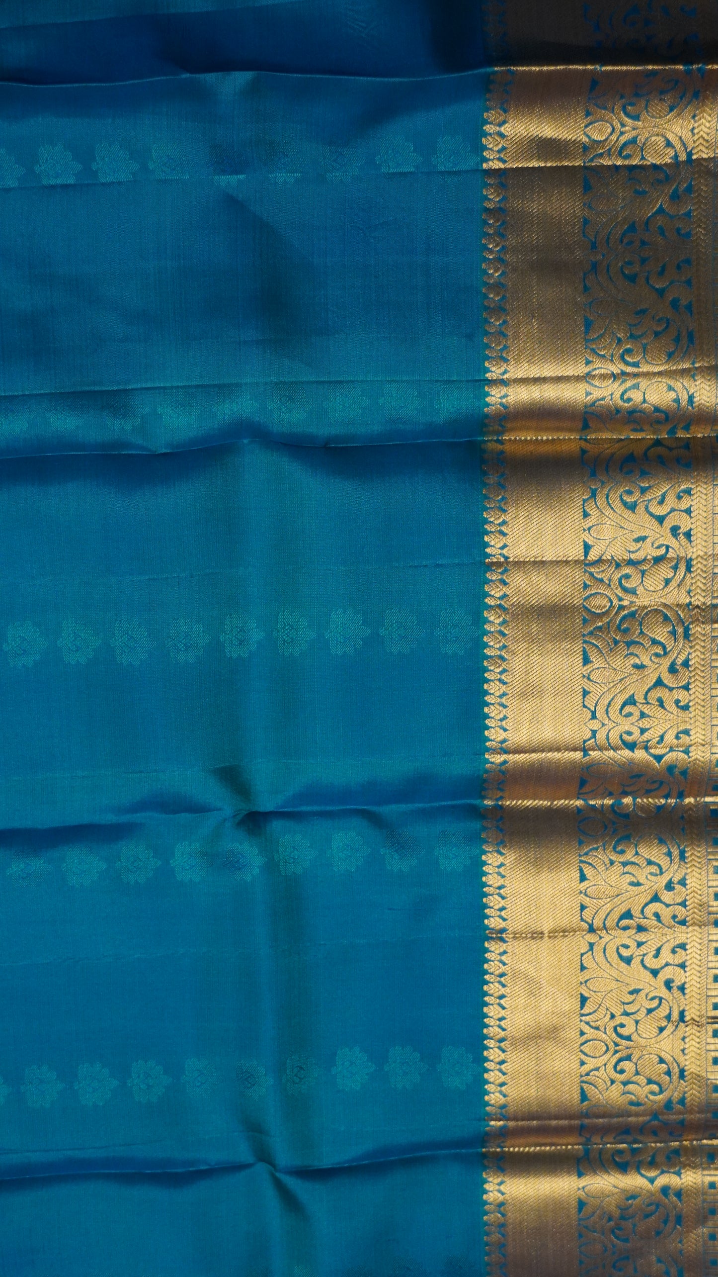 Pure Kanjivaram Silk Saree - Pink Teal Green