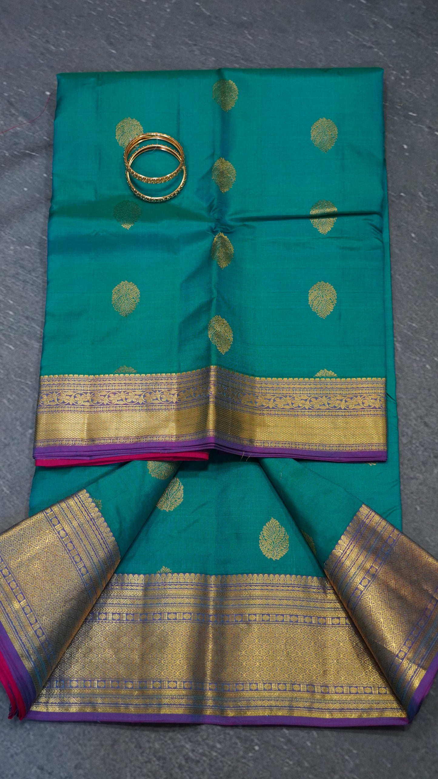 Pure Kanchipuram Silk Saree - Ramar Blue