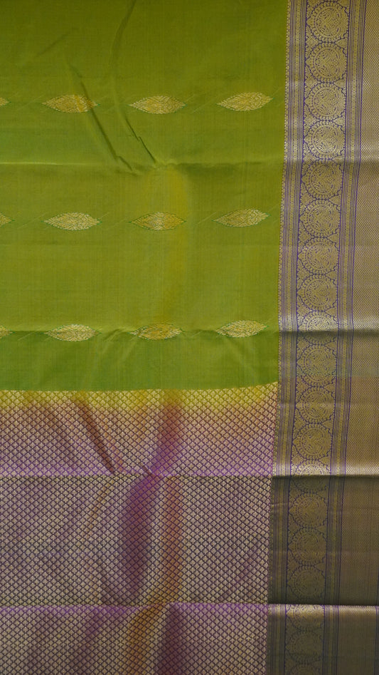 Pure Kanjivaram Silk Saree -Mehandhi Green