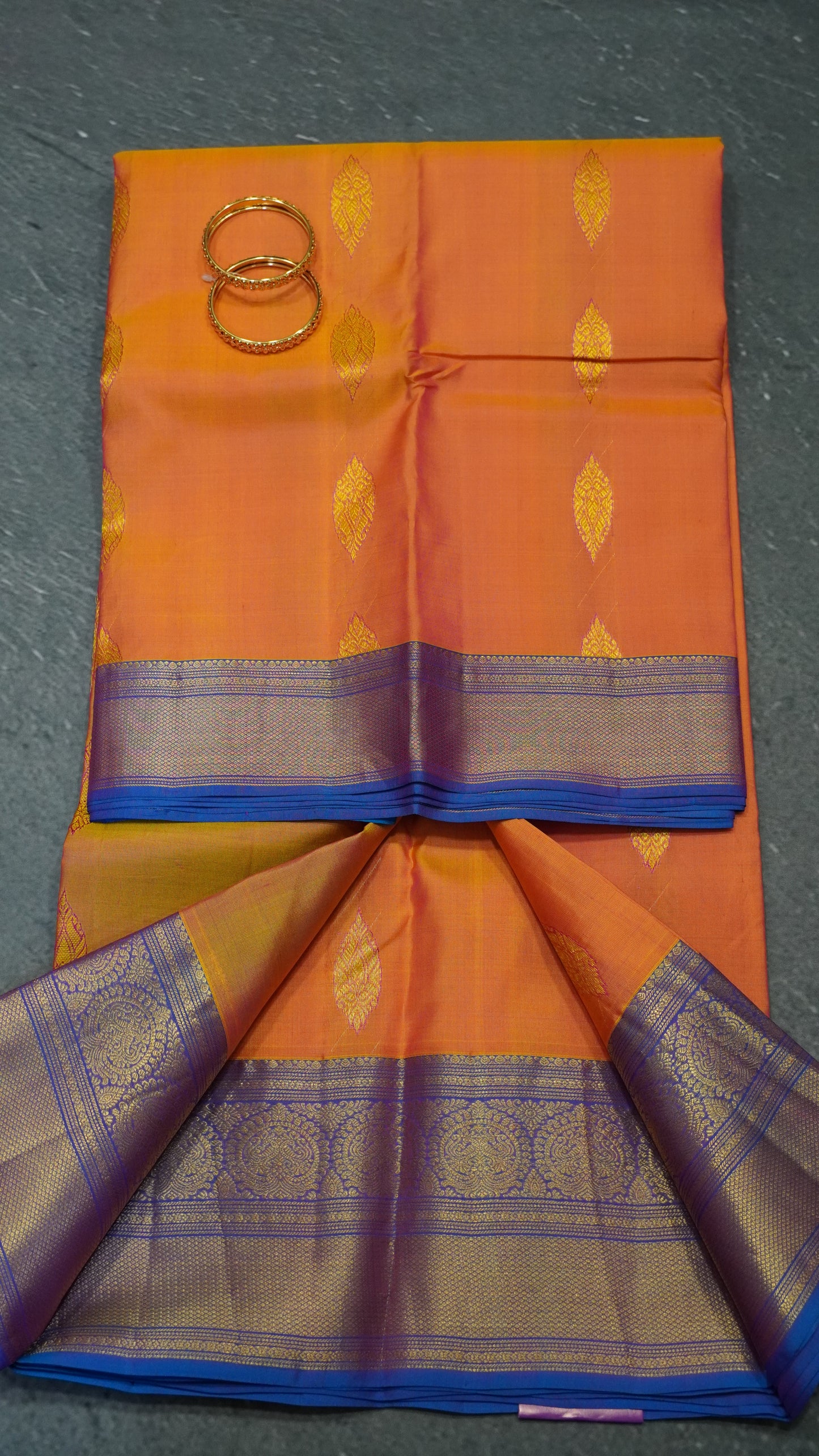 Pure Kanchipuram Silk Saree -Peachich Pink