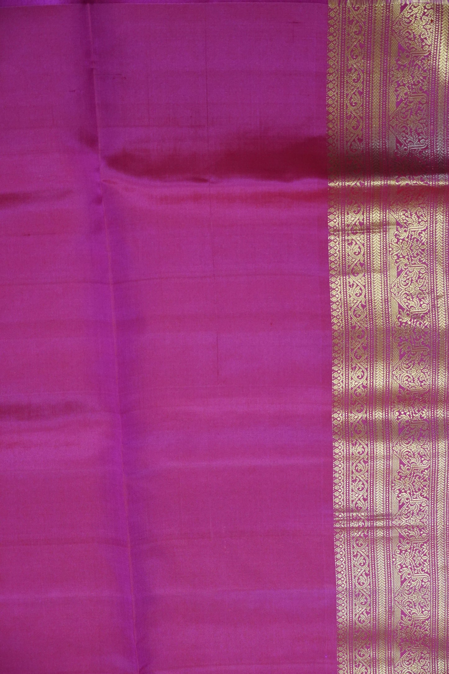 Pure soft silk-Round Flower Butta Mango Yellow-Pink