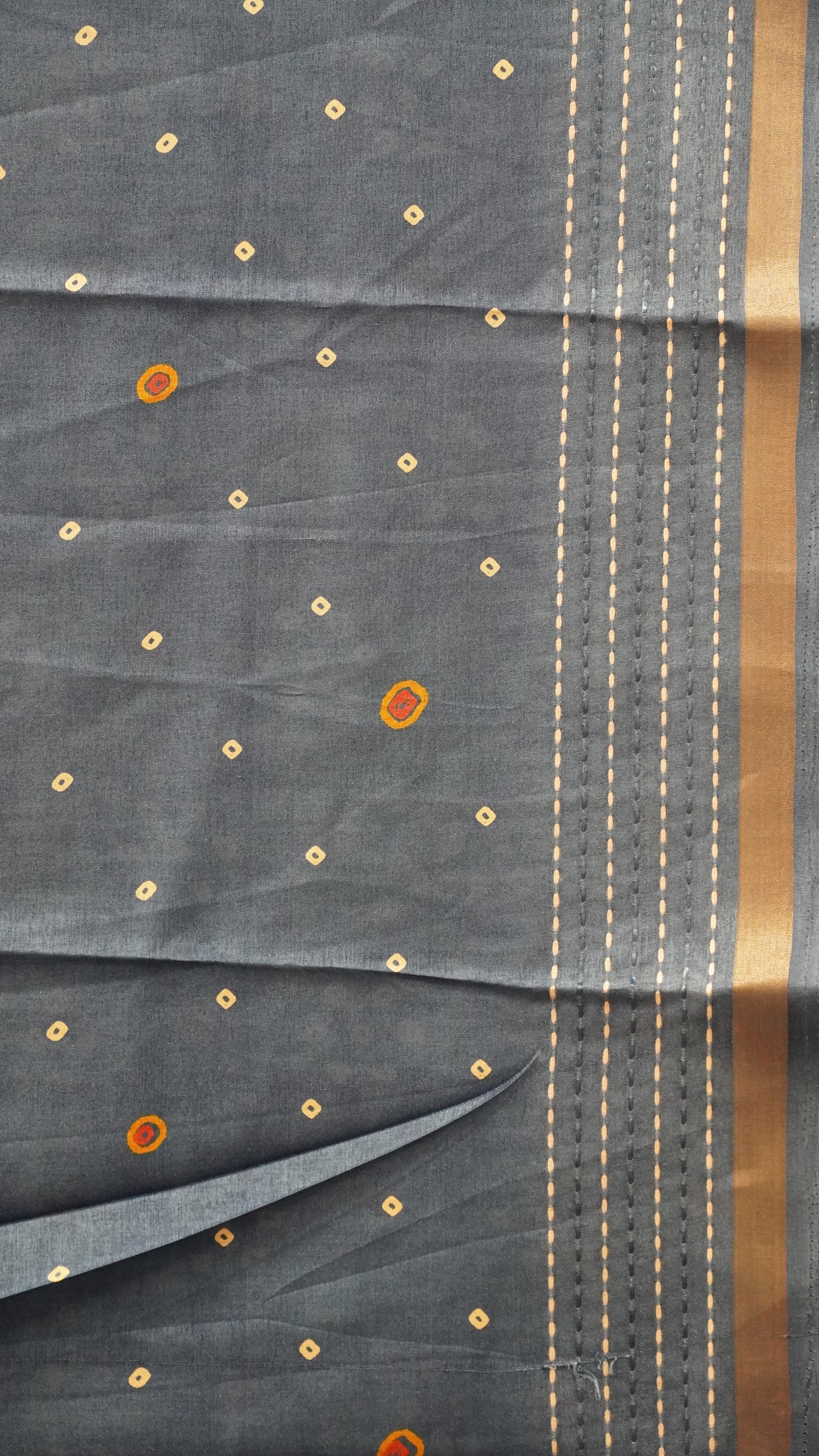 Dola Silk Saree Bandhini Print - Blue