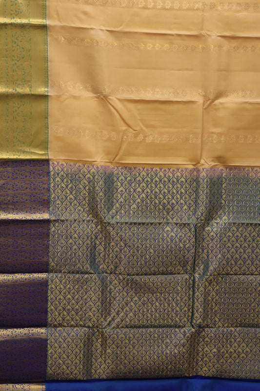 Pure Kanjivaram Silk Saree -Sandal Lite Green