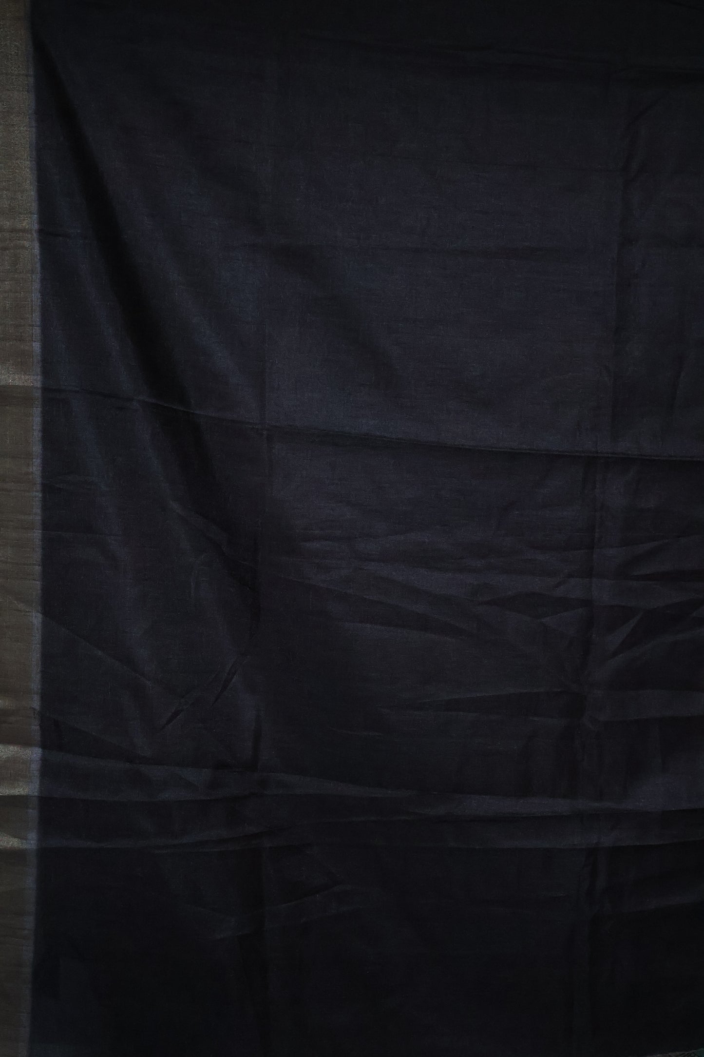 Art Mulberry Silk Saree-Black Penn Kalamkari