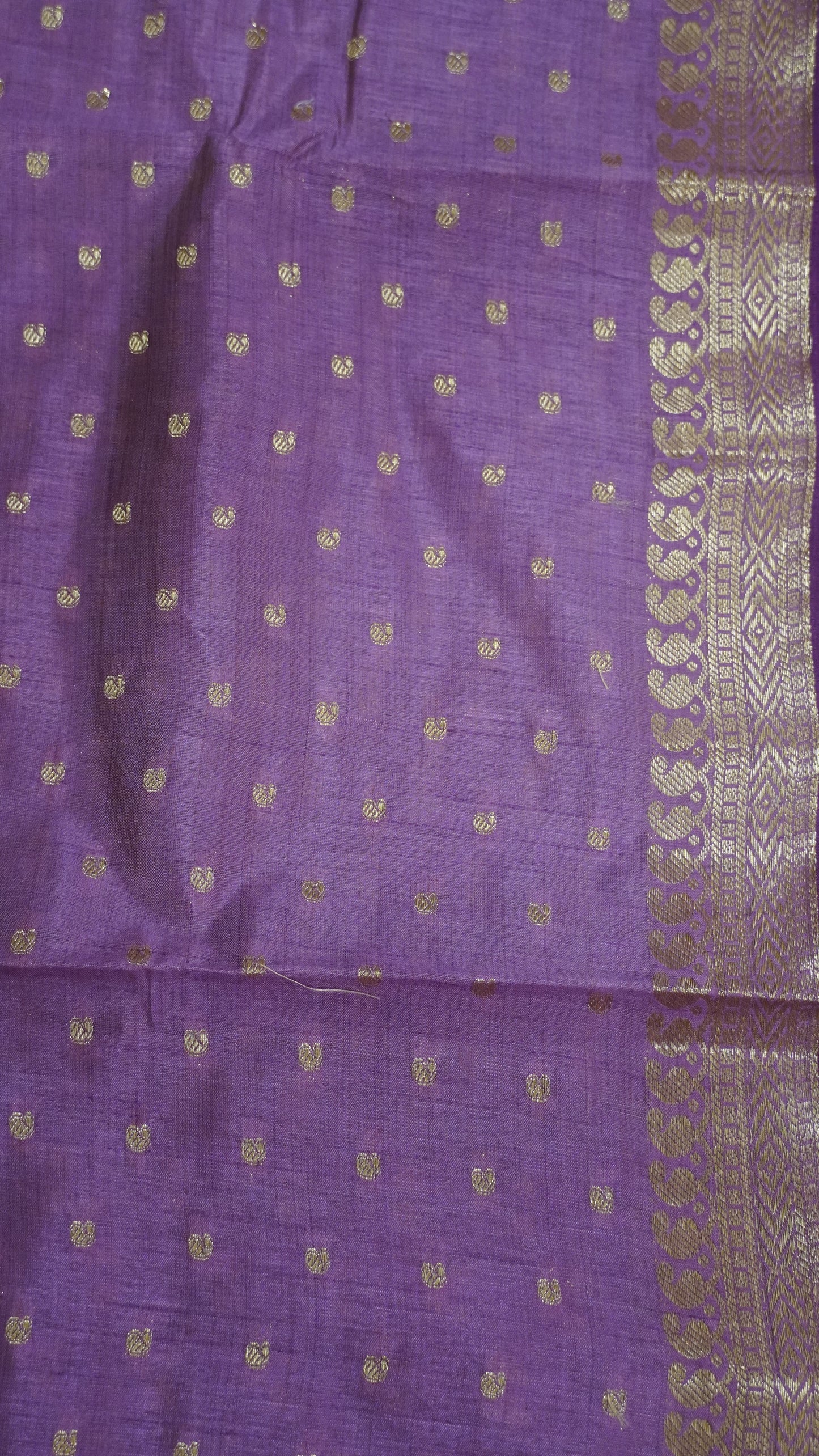 Semi Tussar Saree - Light Violet Manga Buta