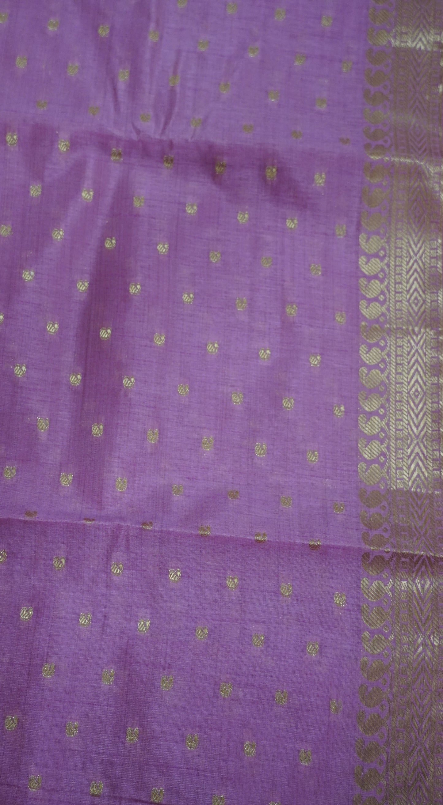 Semi Tussar Saree - Lt Purple Manga Buta