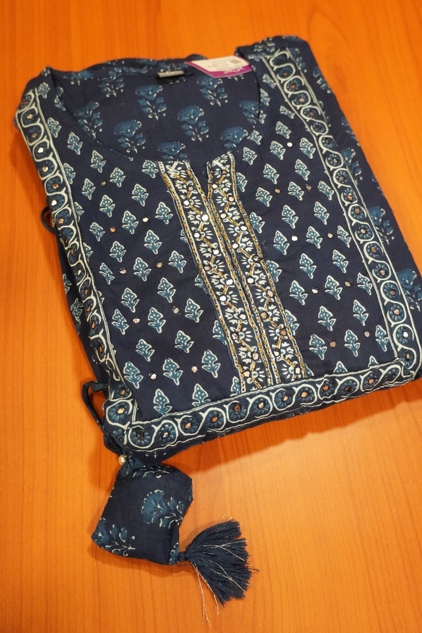 Kurti Top - Navy Blue