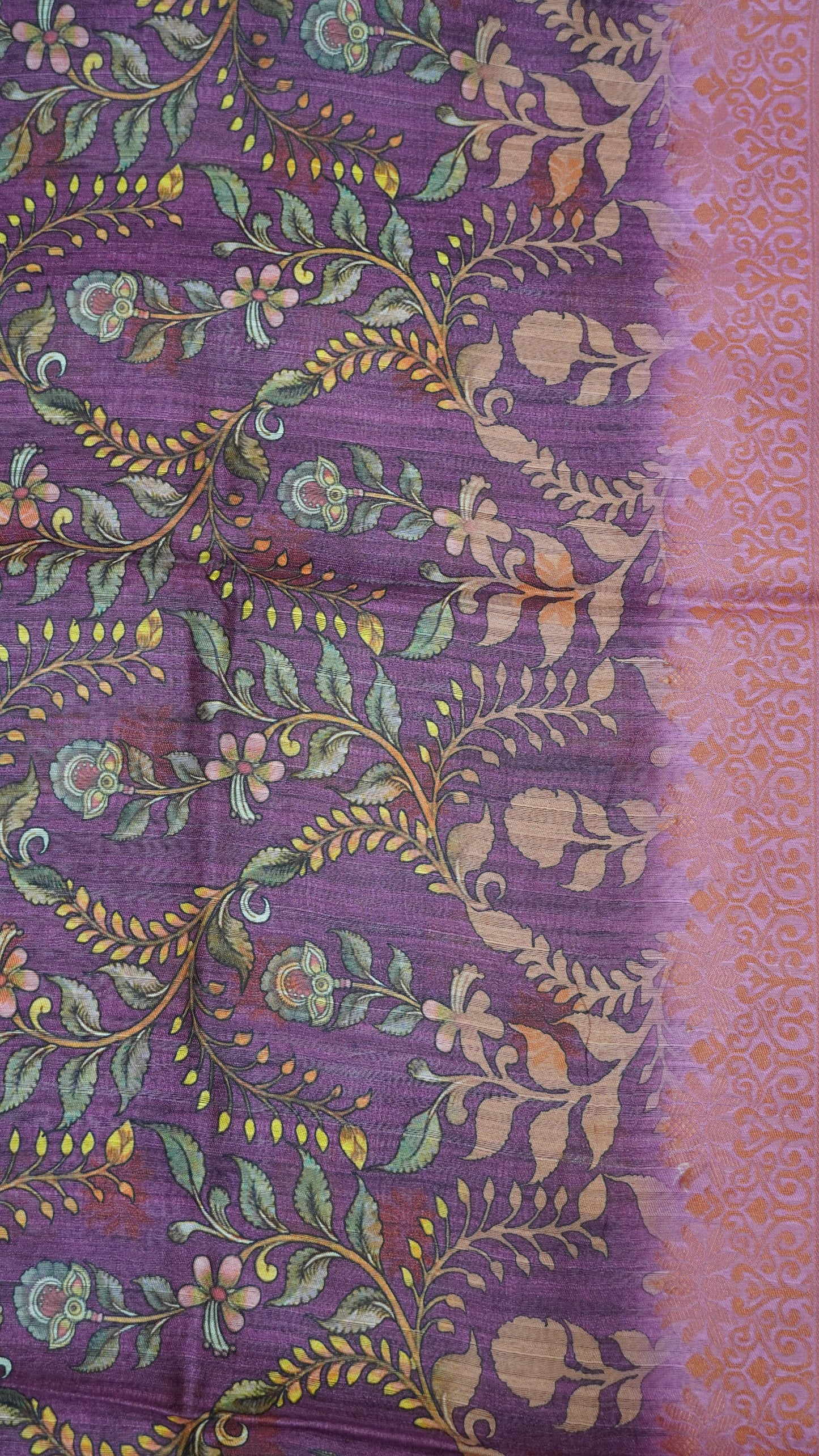 Gicha Tussar Saree -Circle Pattern Pink
