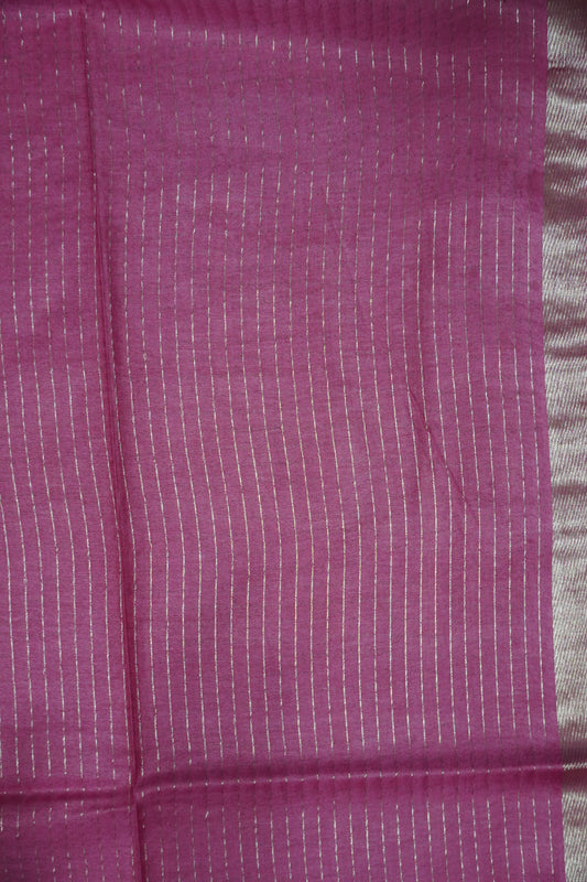 Bhagalpur Cotton Saree - Checks Pink