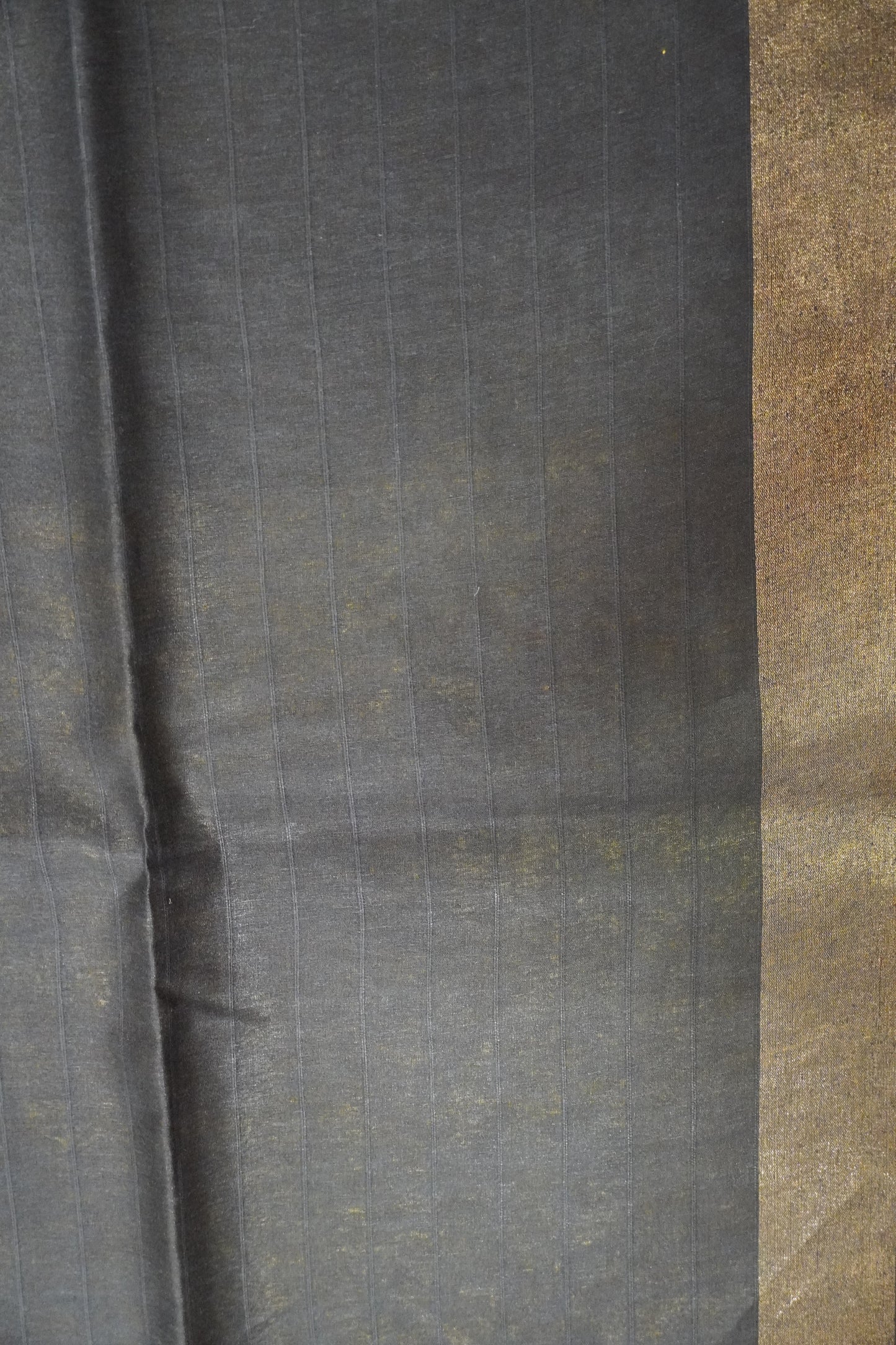Pure Tussar Saree - Checks yellow
