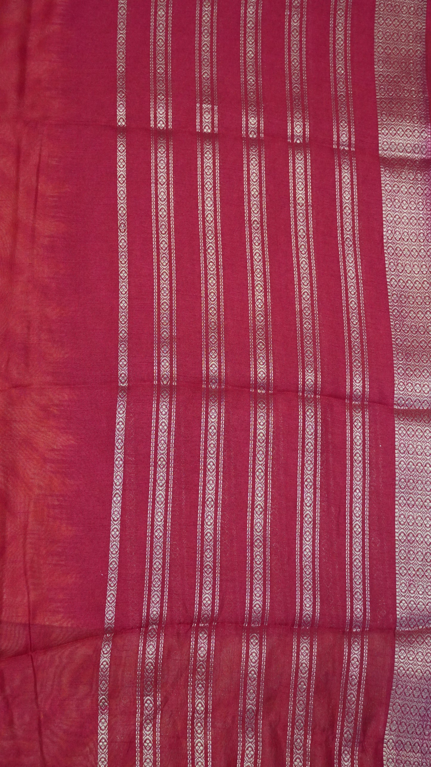 Semi Chiffon Saree- Tie Dye Orange-Red