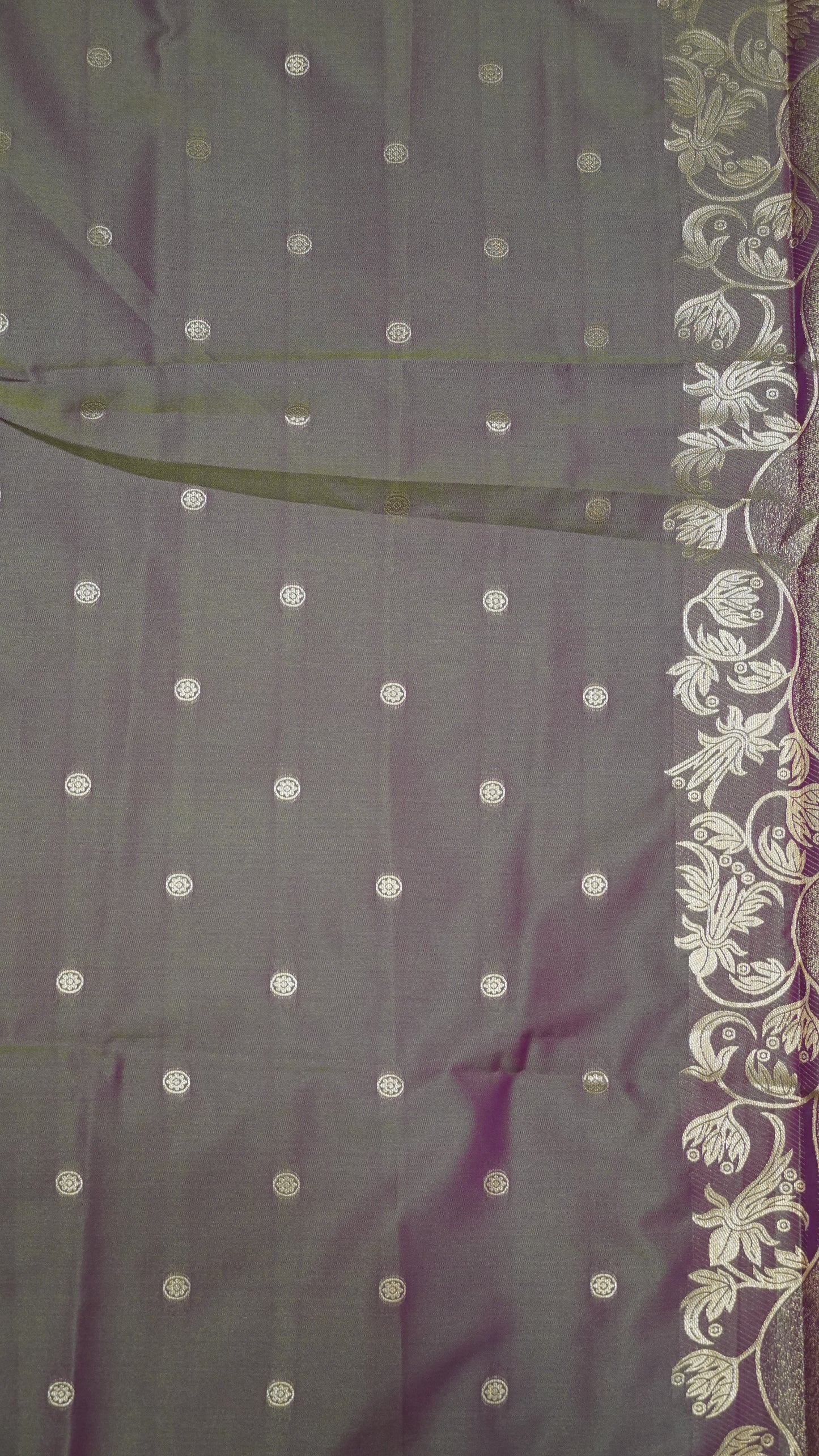 Semi Soft Silk Saree-Rangoli Zari Green