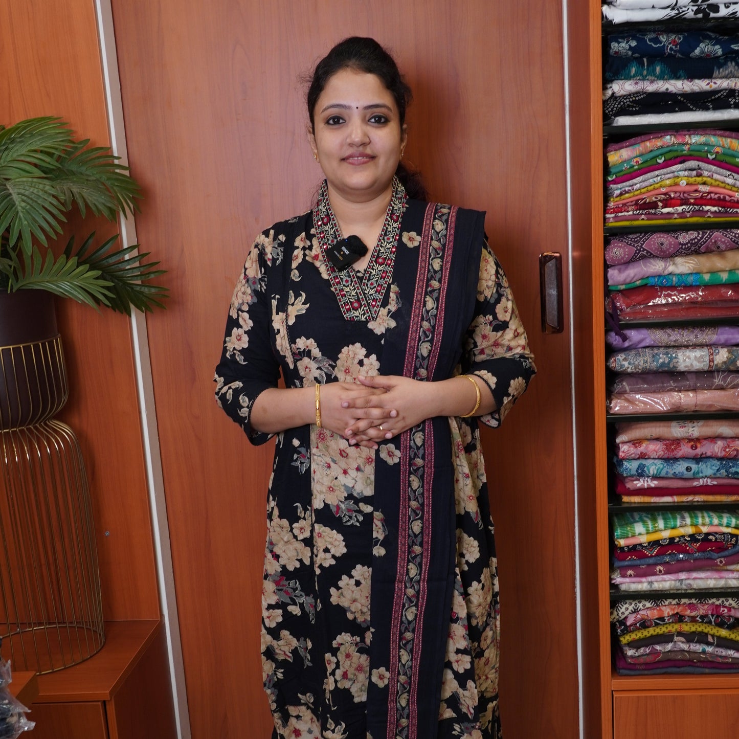 3 Pcs Set Kurti - Black