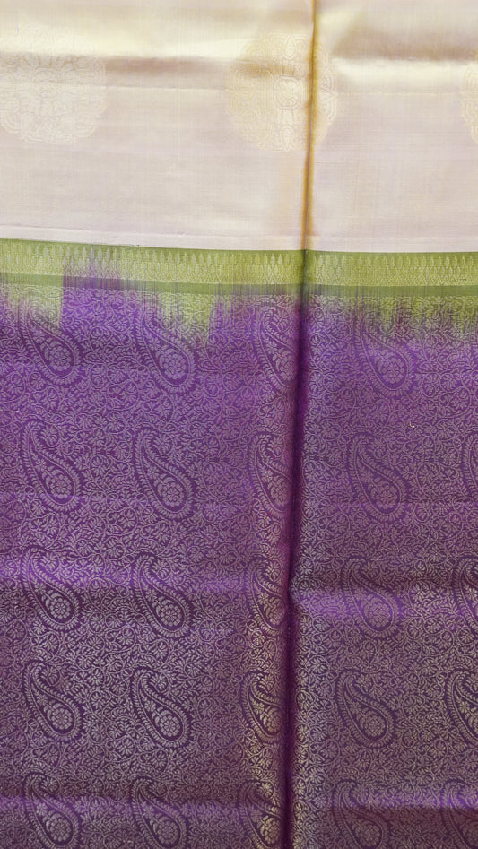 Pure Soft Silk Saree - Peach-Wine