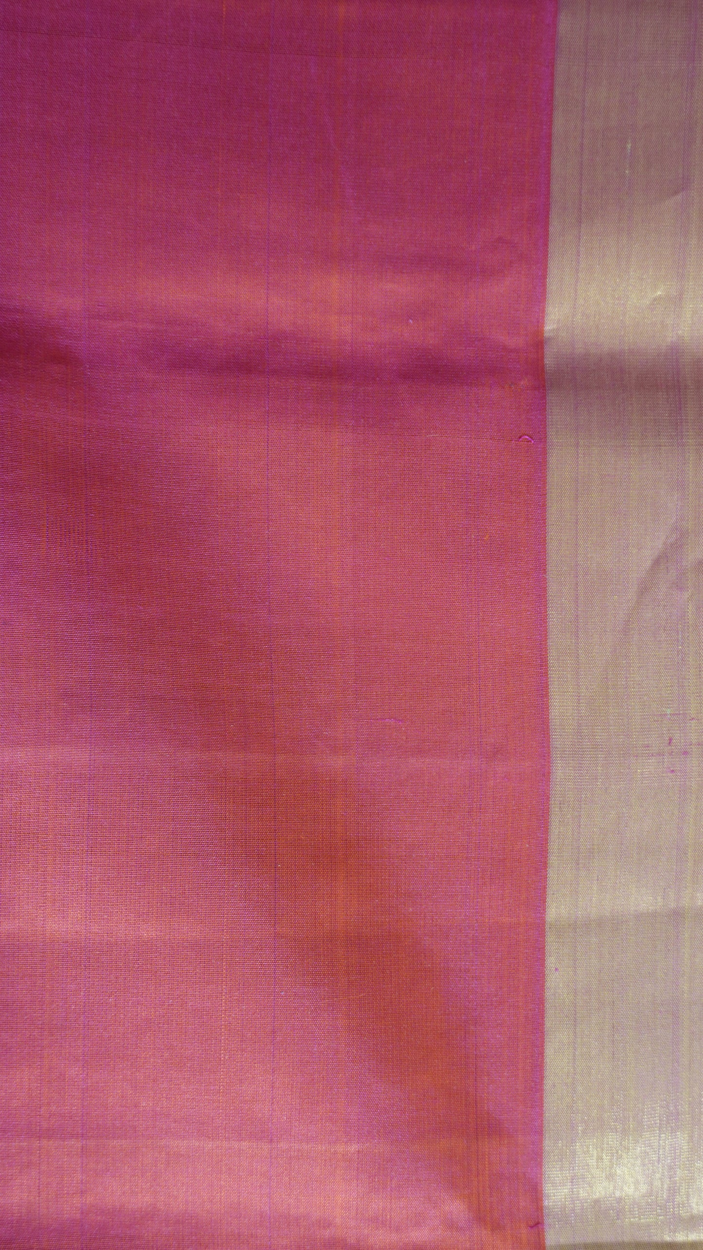 Pure Soft Silk Saree - Bottle Green-Redish Pink