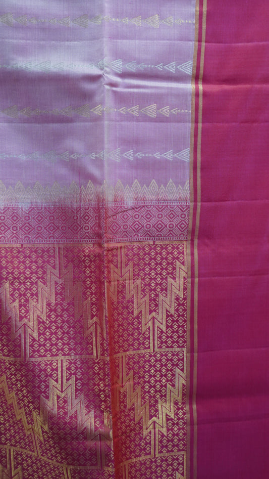 Pure Soft Silk Saree -Retapet Border-Pink